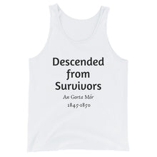 Load image into Gallery viewer, Descended From Survivors - White - Unisex Tank Top - Eel &amp; Otter