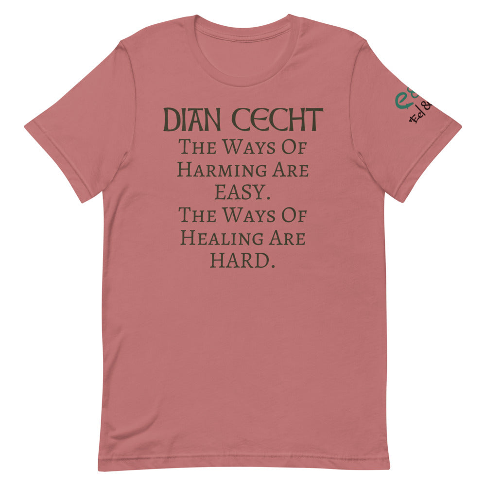 Dian Cecht - Short-Sleeve Unisex T-Shirt Autumn, Mauve, Ash - Eel & Otter