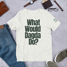 Load image into Gallery viewer, What Would Dagda Do? White, Ash &amp; Cream - Unisex Short Sleeve Jersey T-Shirt - Eel &amp; Otter