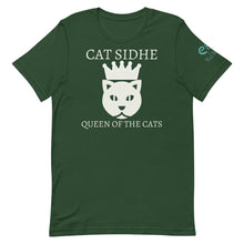 Load image into Gallery viewer, Cat Sidhe - Queen of the Cats - Short-Sleeve Unisex T-Shirt Red, Brown, Forest Green - Eel &amp; Otter