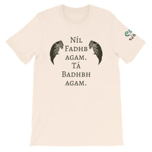 Load image into Gallery viewer, The Badb, or Badhbh - Ash, Silver &amp; Cream - Unisex Short Sleeve Jersey T-Shirt - Eel &amp; Otter