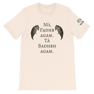 The Badb, or Badhbh - Ash, Silver & Cream - Unisex Short Sleeve Jersey T-Shirt - Eel & Otter