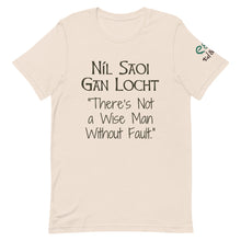 Load image into Gallery viewer, Níl Saoi Gan Locht - Short-Sleeve Unisex T-Shirt -Gold, Saoft Cream, Ash - Eel &amp; Otter