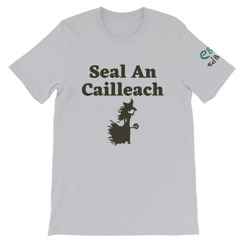 Seal an Cailleach - Leaf, Silver, Soft Cream - Short-Sleeve Unisex T-Shirt - Eel & Otter