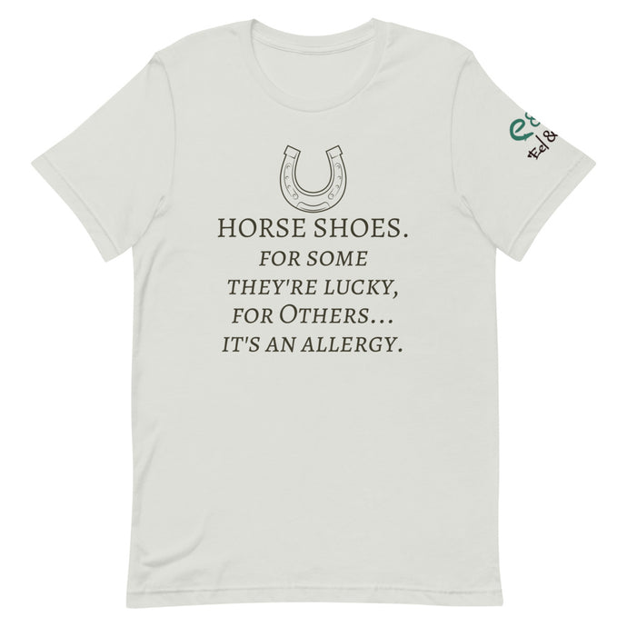 Horse Shoes  - Short-Sleeve Unisex T-Shirt Pink, Silver, Gold, - Eel & Otter