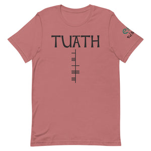 Túath - Short-Sleeve Unisex T-Shirt, Mauve, Steel BLue, Silver - Eel & Otter