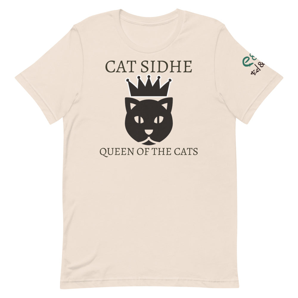 Cat Sidhe - Queen of the Cats - Short-Sleeve Unisex T-Shirt Soft Cream, Ash, Ocean Blue - Eel & Otter