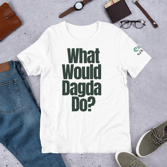 What Would Dagda Do? White, Ash & Cream - Unisex Short Sleeve Jersey T-Shirt - Eel & Otter