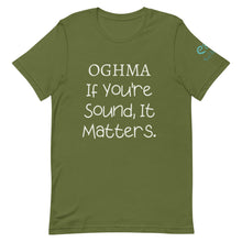 Load image into Gallery viewer, Oghma - If you&#39;re Sound... Short-Sleeve Unisex T-Shirt, True Royal, Olive, Autumn - Eel &amp; Otter