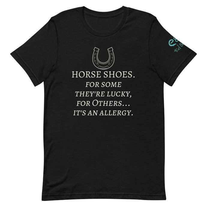 Horse Shoes - Short-Sleeve Unisex T-Shirt - Black, Army, Navy, - Eel & Otter
