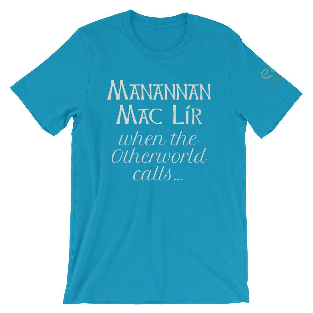 Manannán Mac Lír - Royal Blue, Aqua & Asphalt - Unisex Short Sleeve Jersey T-Shirt - Eel & Otter