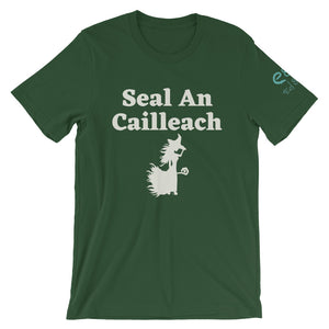 Seal an Cailleach - Black, Forest, Red -Short-Sleeve Unisex T-Shirt - Eel & Otter