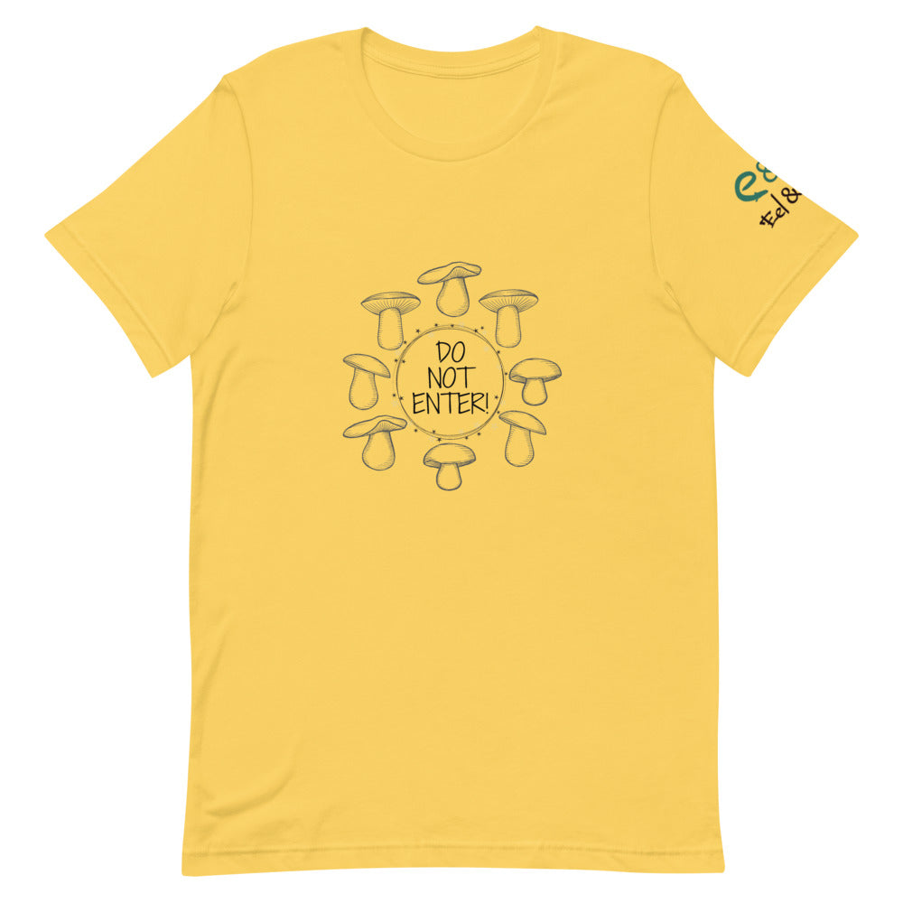 Fairy Ring - Do Not Enter - Short-Sleeve Unisex T-Shirt - White, Soft Cream, Yellow - Eel & Otter