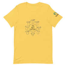 Load image into Gallery viewer, Fairy Ring - Do Not Enter - Short-Sleeve Unisex T-Shirt - White, Soft Cream, Yellow - Eel &amp; Otter