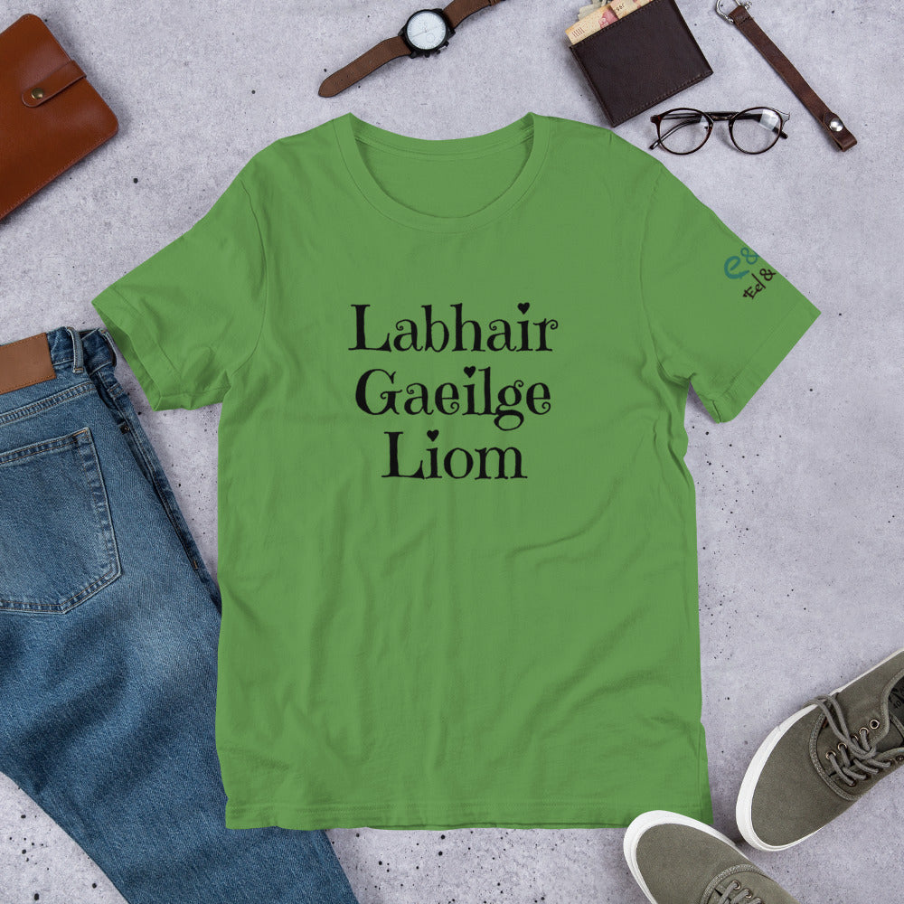 Labhair Gaeilge Liom (Speak Irish with Me) - White, Cream & Leaf Green - Eel & Otter