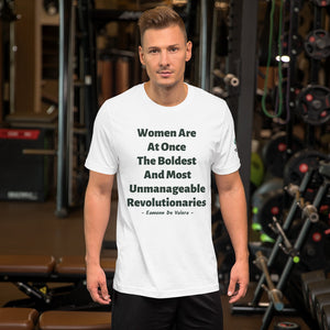 Women Revolutionaries - White, Cream & Ash - Unisex Short Sleeve Jersey T-Shirt - Eel & Otter