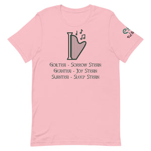 The Three Strains - Short-Sleeve Unisex T-Shirt Gold, Pink, Silver - Eel & Otter