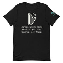 Load image into Gallery viewer, The Three Strains - Short-Sleeve Unisex T-Shirt Black, Brown, Olive - Eel &amp; Otter