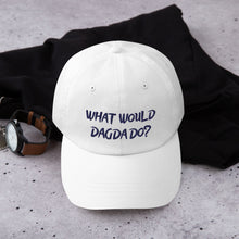 Load image into Gallery viewer, What Would Dagda Do?... Dag-Dad Hat | White, Light Blue or Khaki - Eel &amp; Otter