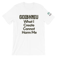 Load image into Gallery viewer, Goibhniu: What I Create - White, Silver &amp; Yellow - Unisex Short Sleeve Jersey T-Shirt - Eel &amp; Otter