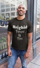 Load image into Gallery viewer, Brighid - Forged by Fire - Red, Asphalt &amp; Brown - Unisex Short Sleeve Jersey T-Shirt - Eel &amp; Otter