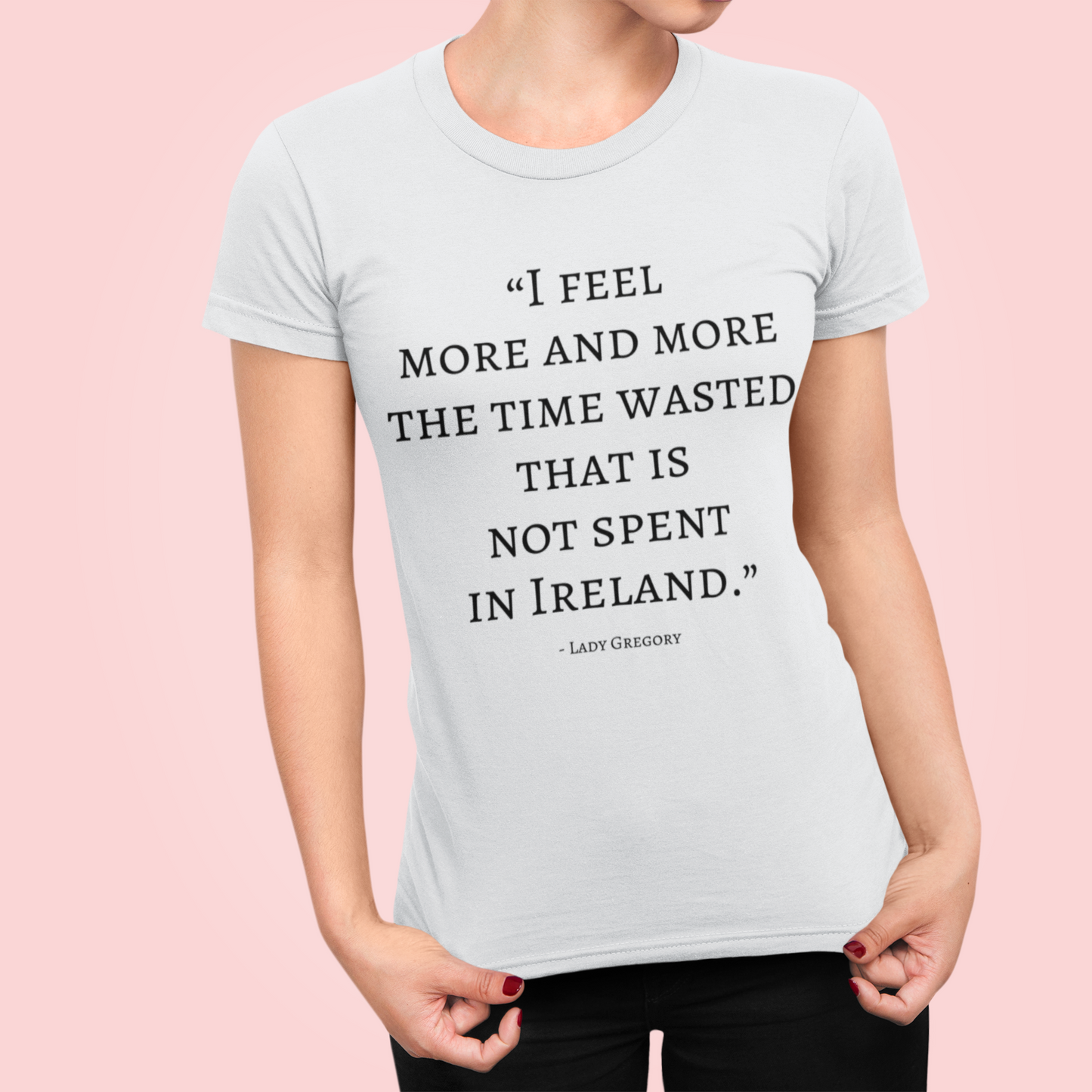 The Time Wasted, That is not Spent in Ireland - Short-Sleeve Unisex T-Shirt Leaf, Ash, Gold - Eel & Otter