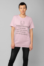 Load image into Gallery viewer, Horse Shoes  - Short-Sleeve Unisex T-Shirt Pink, Silver, Gold, - Eel &amp; Otter