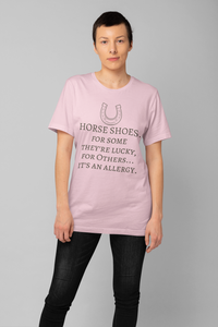Horse Shoes  - Short-Sleeve Unisex T-Shirt Pink, Silver, Gold, - Eel & Otter