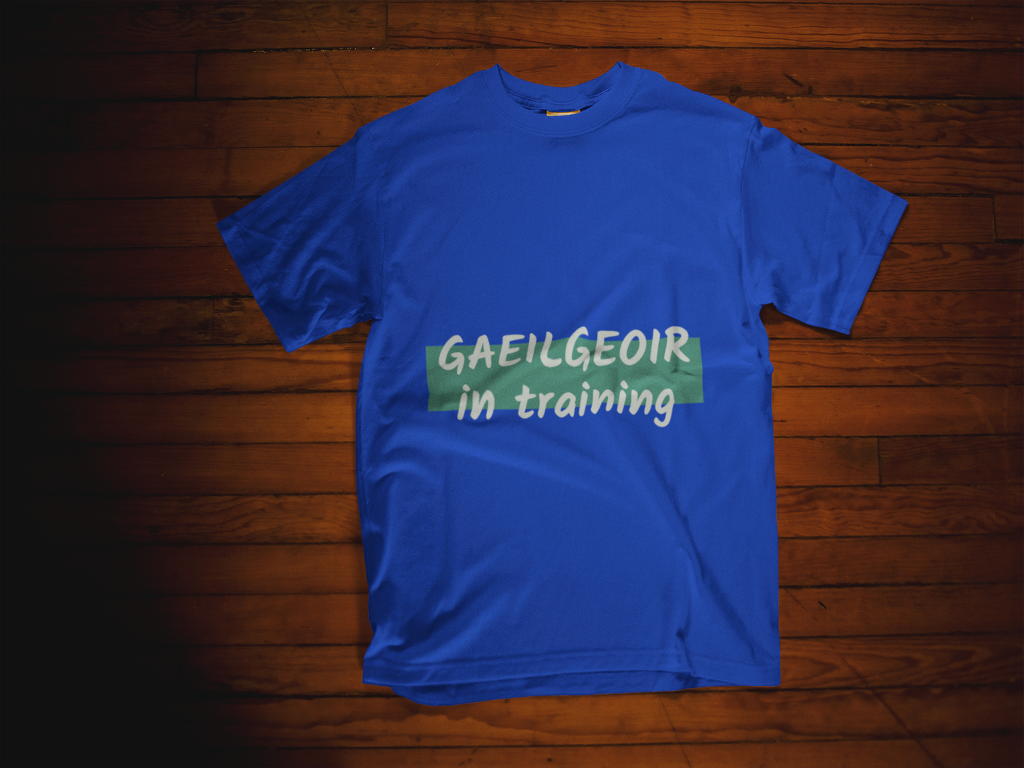 Gaeilgeoir Tee - Blue, Olive & Grey - Unisex Short Sleeve Jersey T-Shirt - Eel & Otter