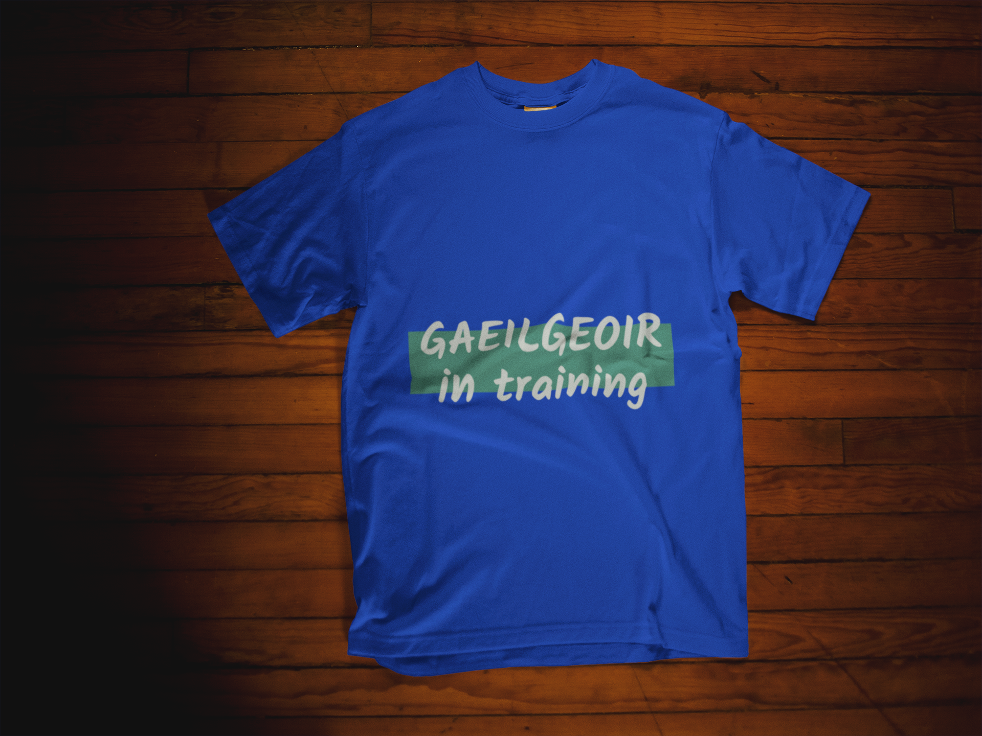 Gaeilgeoir Tee - Blue, Olive & Grey - Unisex Short Sleeve Jersey T-Shirt - Eel & Otter