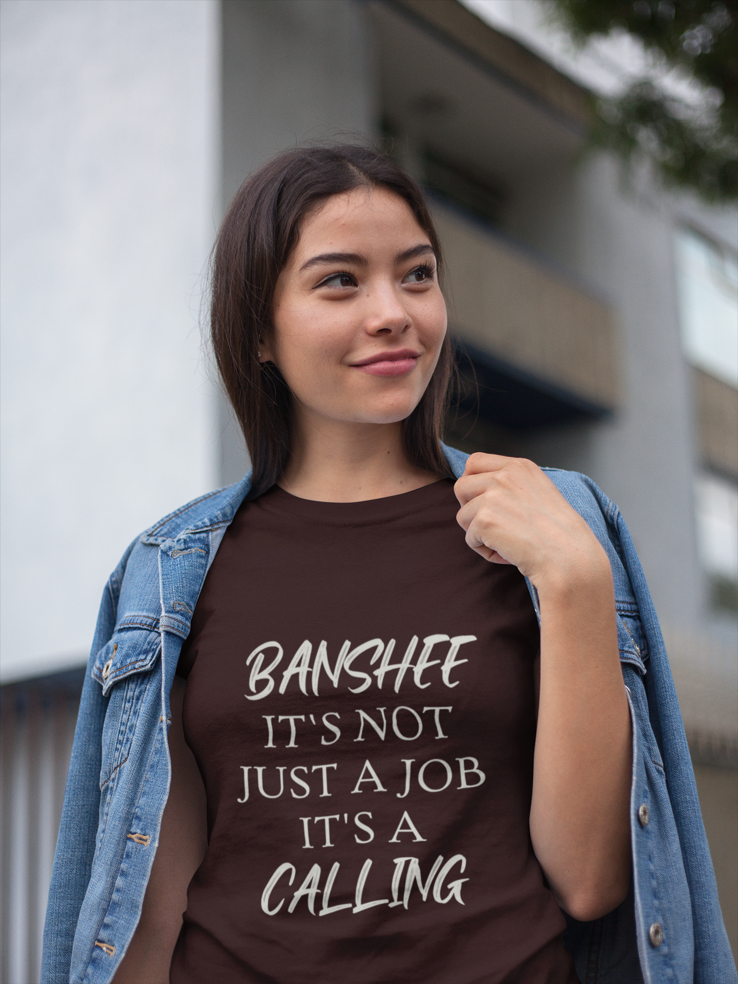 Banshee. It's not just a job. It's a Calling. - Short-Sleeve Unisex T-Shirt, Black, Oxblood Balck, Red - Eel & Otter