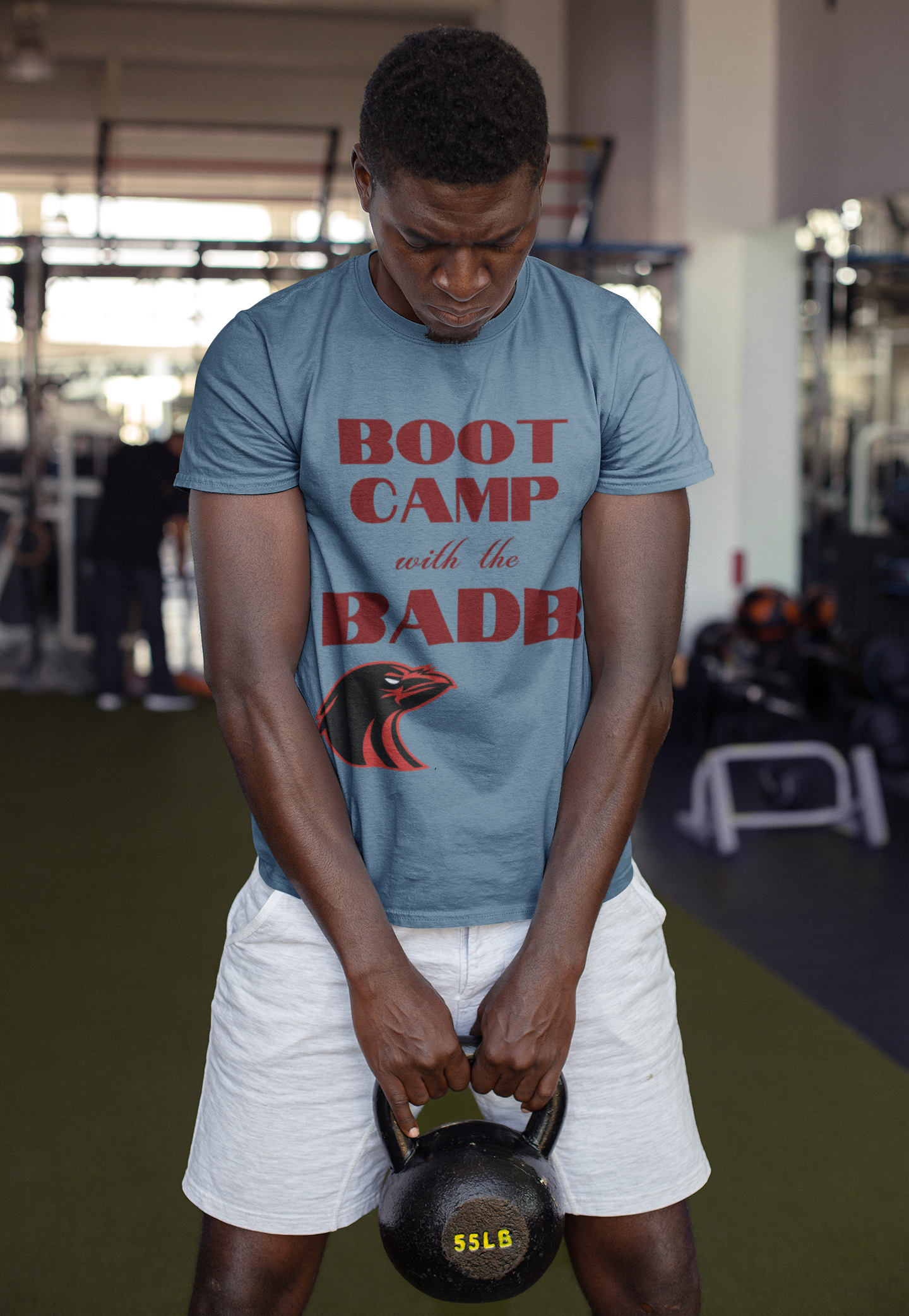 Boot Camp With The Badb - Short-Sleeve Unisex T-Shirt - Silver, Soft Cream, Steel Blue - Eel & Otter