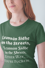 Load image into Gallery viewer, Leannán Sidhe - Black, Kelly Green &amp; Red - Unisex Short Sleeve Jersey T-Shirt - Eel &amp; Otter