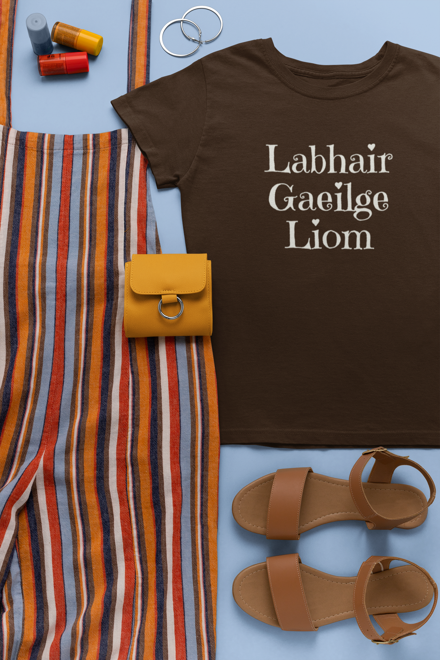 Labhair Gaeilge Liom (Speak Irish with Me) - Brown, Blue & Forest Green - Eel & Otter