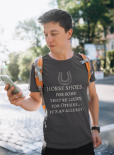 Load image into Gallery viewer, Horse Shoes - Short-Sleeve Unisex T-Shirt - Black, Army, Navy, - Eel &amp; Otter