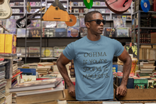 Load image into Gallery viewer, Ogma - If You&#39;re Sound... Short-Sleeve Unisex T-Shirt, Mauve, Steel Blue, Soft Cream - Eel &amp; Otter