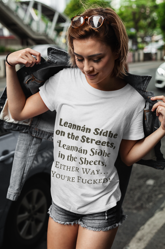 Leannán Sidhe - White, Soft Cream & Ash - Unisex Short Sleeve Jersey T-Shirt - Eel & Otter