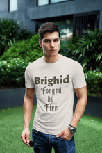 Load image into Gallery viewer, Brighid - Forged by Fire - Cream, Gold &amp; Silver - Unisex Short Sleeve Jersey T-Shirt - Eel &amp; Otter