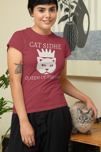Cat Sidhe - Queen of the Cats - Short-Sleeve Unisex T-Shirt Red, Brown, Forest Green - Eel & Otter