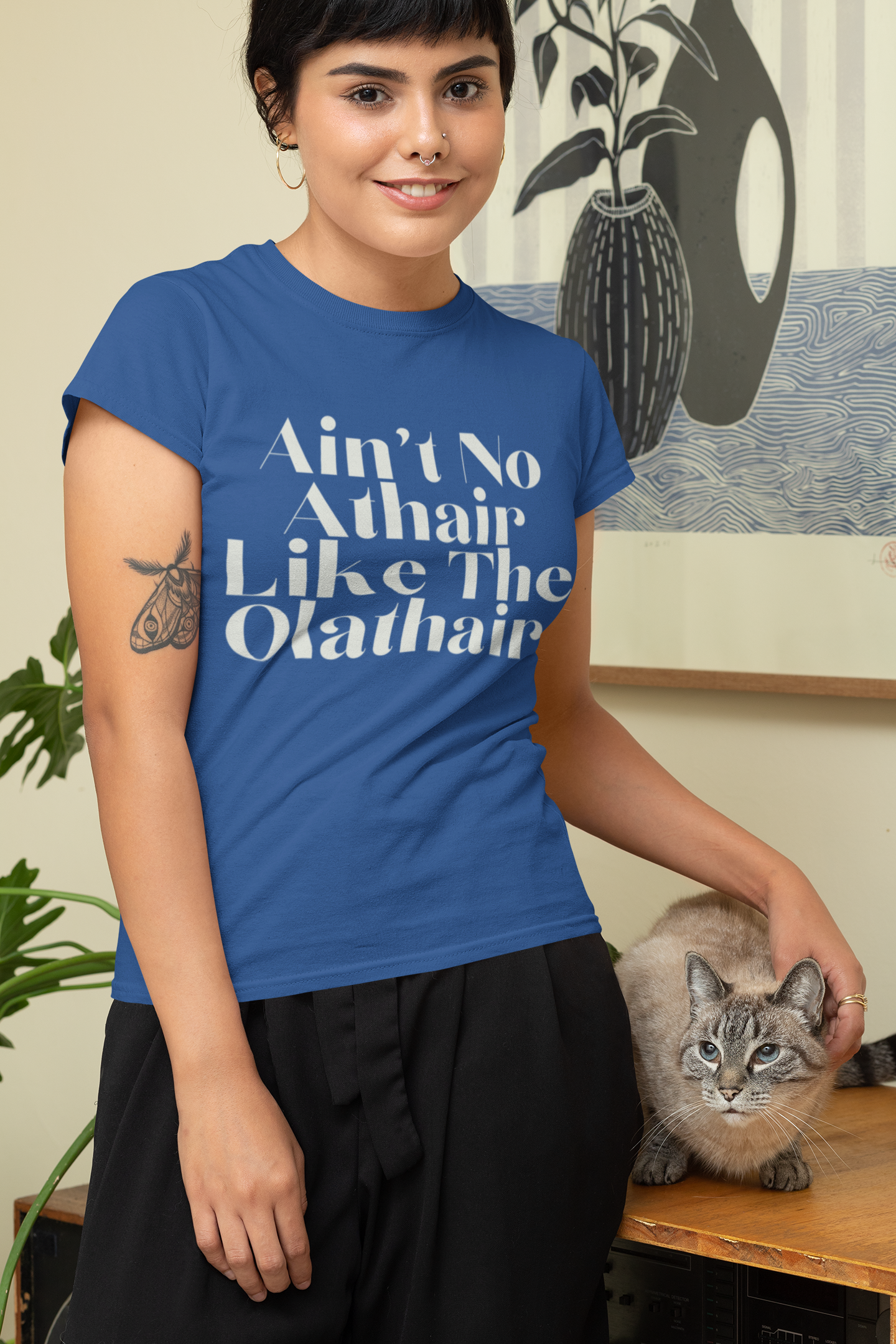 Aint No Athair Like the Olathair - Short-Sleeve Unisex T-Shirt - Black, Red, True Royal - Eel & Otter