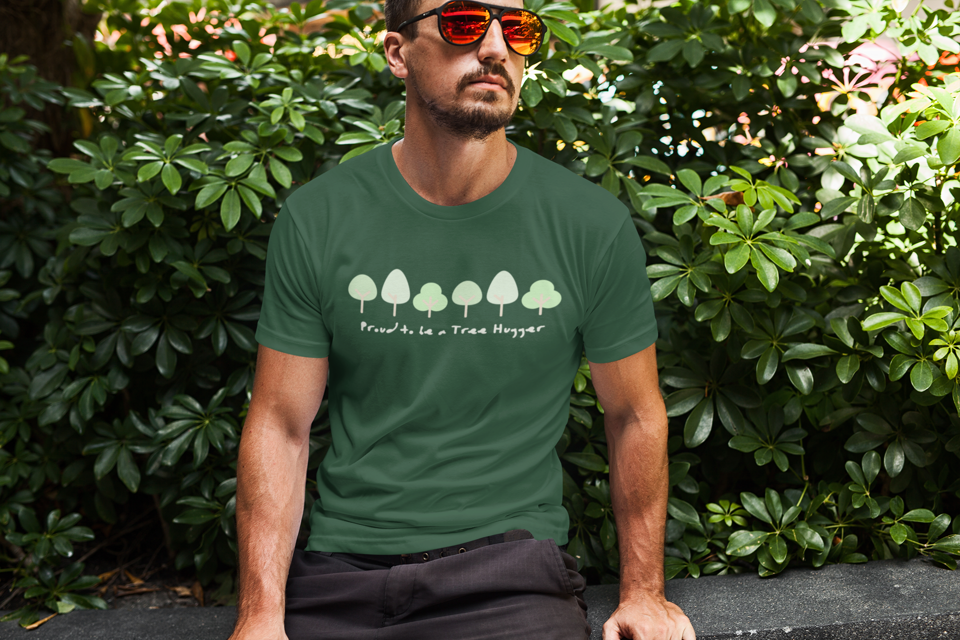 Proud to Be a Tree Hugger - Short-Sleeve Unisex T-Shirt - Black, Forest, Asphalt - Eel & Otter