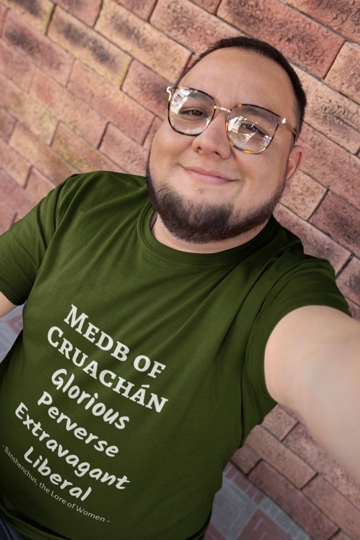 Medb of Cruachan - Black, Green & Brown - Unisex Short Sleeve Jersey T-Shirt - Eel & Otter