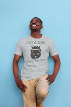 Load image into Gallery viewer, Cat Sidhe King of the Cats Short-Sleeve Unisex T-Shirt Mauve, Silver, Pink - Eel &amp; Otter
