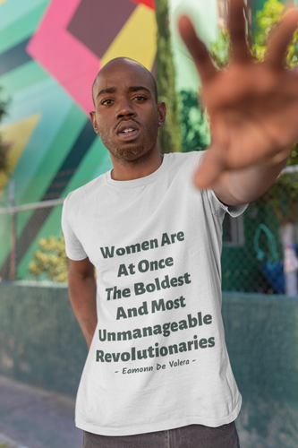 Women Revolutionaries - White, Cream & Ash - Unisex Short Sleeve Jersey T-Shirt - Eel & Otter