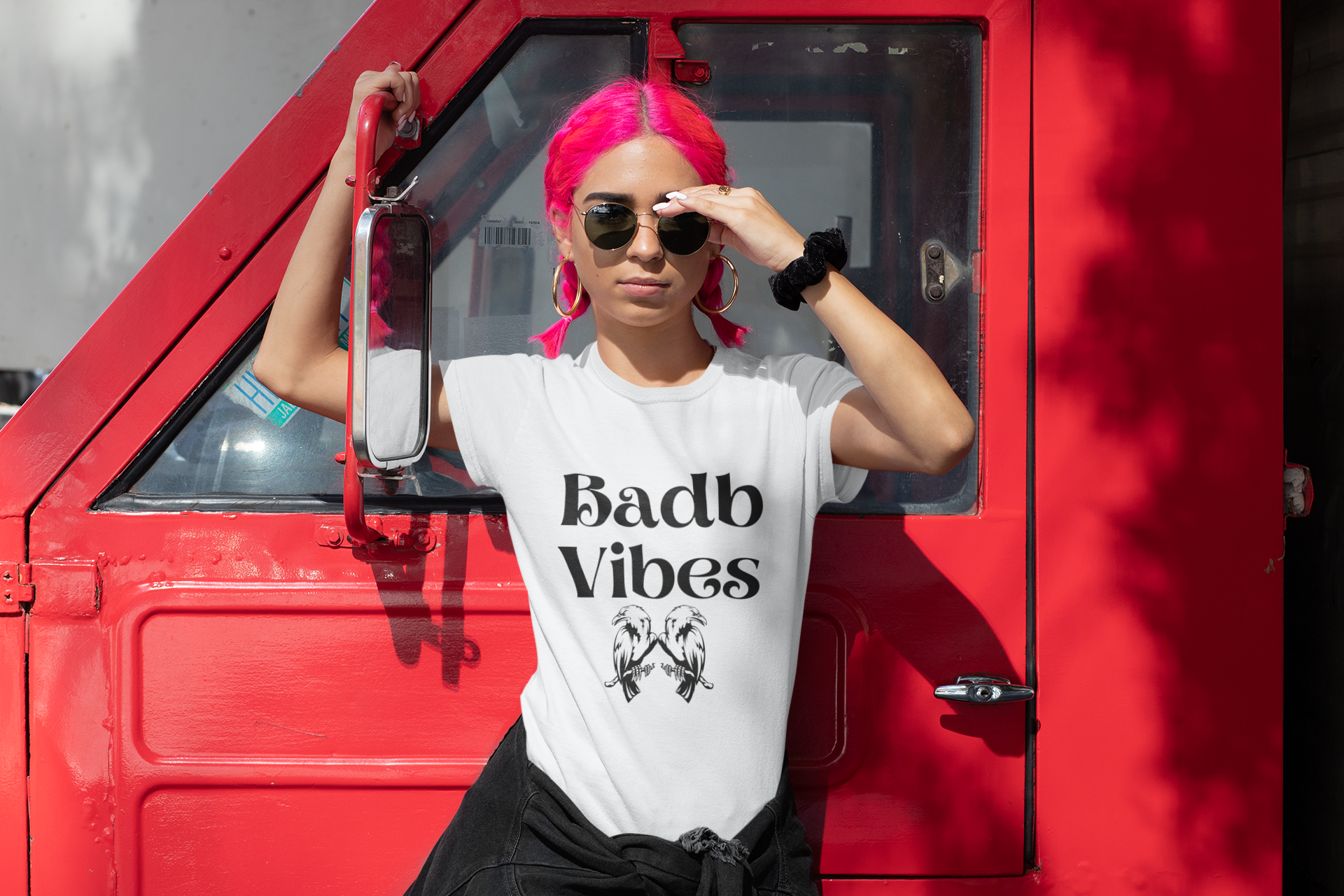 Badb Vibes - Short-Sleeve Unisex T-Shirt - Mauve, Steel Blue, Ash - Eel & Otter