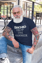 Load image into Gallery viewer, Brighid - Drop the Hammer - Red, Navy &amp; Olive Green - Unisex Short Sleeve Jersey T-Shirt - Eel &amp; Otter