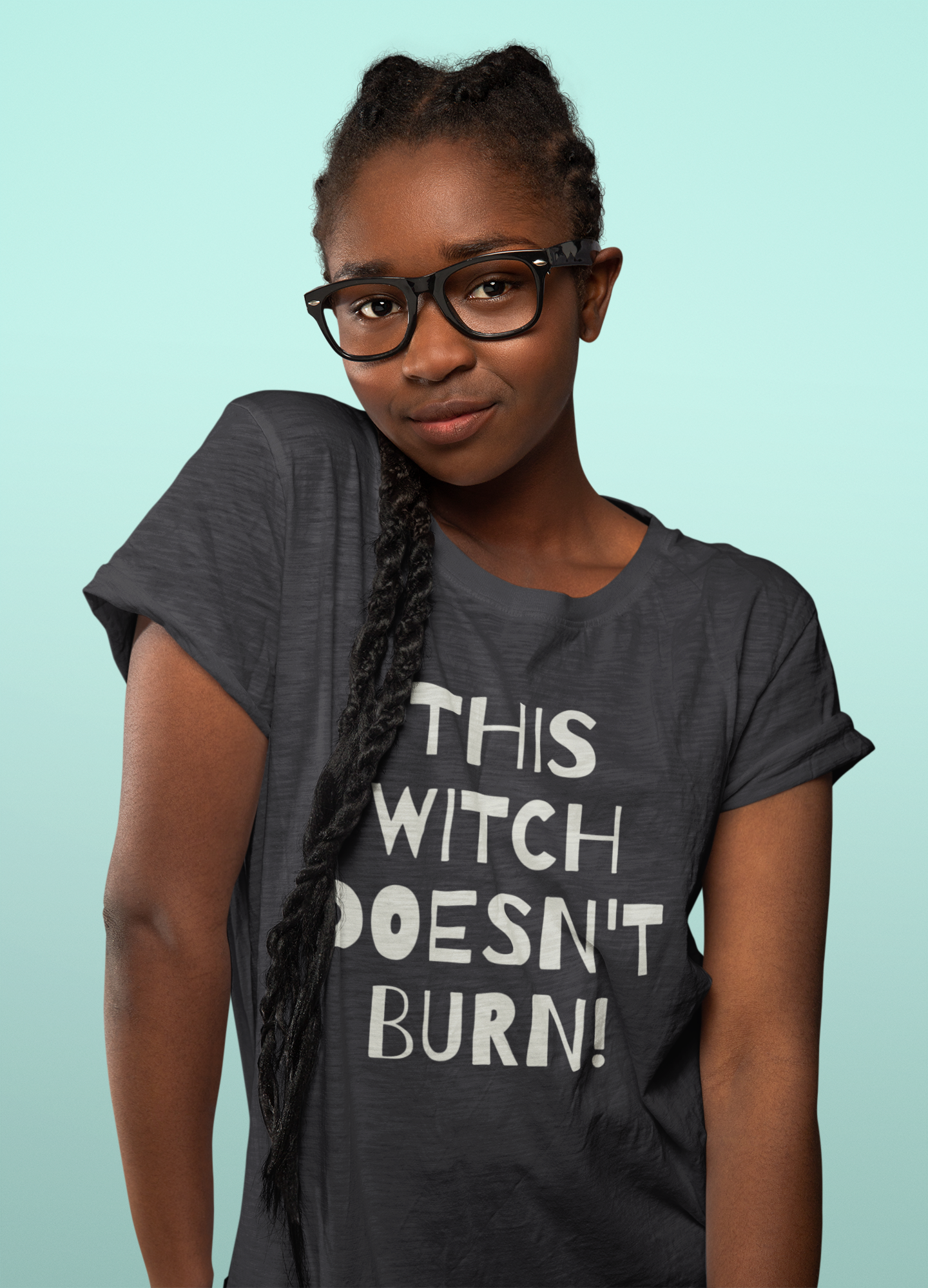 This Witch Doesnt  Burn! - Short-Sleeve Unisex T-Shirt - Black, Red, Forest - Eel & Otter