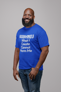 Goibhniu: What I Create - Red, Black & Royal Blue - Unisex Short Sleeve Jersey T-Shirt - Eel & Otter