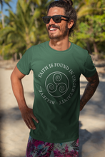 Load image into Gallery viewer, Faith is Found in Uncertainty. Believe... - Short-Sleeve Unisex T-Shirt - Black, Oxblood Black, Forest - Eel &amp; Otter