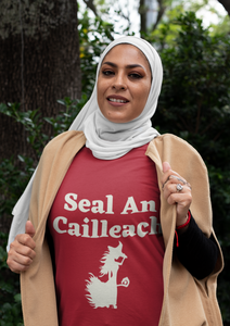 Seal an Cailleach - Black, Forest, Red -Short-Sleeve Unisex T-Shirt - Eel & Otter